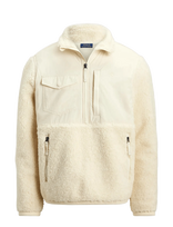 Polo Ralph Lauren - Hybrid Half-Zip Pullover - Flisinis megztinis - Kreminė spalva