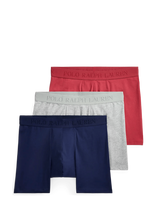 Polo Ralph Lauren - Stretch Cotton Boxer Brief 3-Pack - Bokseriai - Tamsiai mėlyna