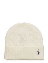 Polo Ralph Lauren - Cable-Knit Wool-Cashmere Beanie - Kepurė - Kreminė spalva