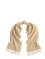 Polo Ralph Lauren - Fringe-Trim Wool Scarf - Žieminis šalikas - Smėlio