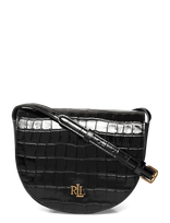 Lauren Ralph Lauren - Croc-Embossed Medium Witley Crossbody - Rankinė - Juoda