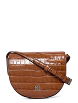 Lauren Ralph Lauren - Croc-Embossed Medium Witley Crossbody - Rankinė - Ruda