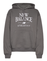 New Balance - Linear Heritage Fleece Hoodie - Sportinis džemperis su gobtuvu - Pilka