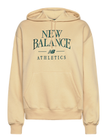 New Balance - Linear Heritage Fleece Hoodie - Sportinis džemperis su gobtuvu - Kreminė spalva
