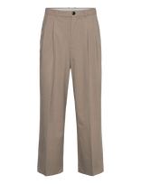 Weekday - Nate Regular Waist Baggy Straight Trousers - Klasikinės kelnės - Smėlio