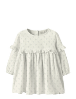Lil'Atelier - Nmfbalia Ls Loose Dress Lil - Suknelė kūdikiui ilgomis rankovėmis - Balta