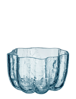 Kosta Boda - Crackle Lyslygte, Cirkulær, 58 Mm - Žvakių laikiklis - Mėlyna
