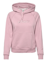 Asics - Asics Logo Fleece Pullover Hoodie - Sportinis džemperis su gobtuvu - Rožinė