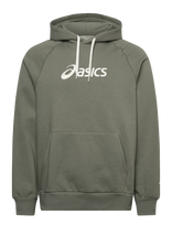 Asics - Asics Logo Fleece Pullover Hoodie - Sportinis džemperis su gobtuvu - Chaki spalva