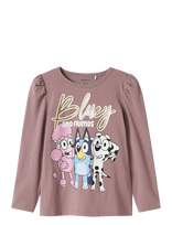 Name It - Nmfaria Bluey Ls Top Noos Sky - Ilgarankoviai marškinėliai - Rožinė