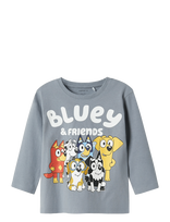 Name It - Nmmalex Bluey Ls Nreg Top Noos Sky - Ilgarankoviai marškinėliai - Pilka