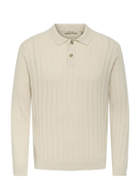 ONLY & SONS - Onskent Life Reg 12 Ls Polo Knit - Polo marškinėliai ilgomis rankovėmis - Kreminė spalva