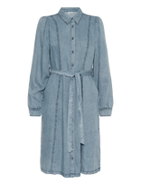 Cream - Crellie Denim Dress - Iki kelių ir midi suknelės - Mėlyna