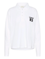 Kaffe - Kamiala Polo Ls T-Shirt - Marškinėliai ilgomis rankovėmis - Balta