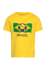 PUMA - Fanpack Shortsleeve Tee Jr - Futbolo marškinėliai - Geltona