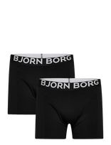 Björn Borg - Organic Cotton Stretch Boxer 2P - Bokseriai - Juoda
