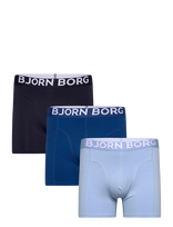 Björn Borg - Organic Cotton Stretch Boxer 3P - Bokseriai - Mėlyna