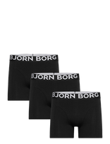 Björn Borg - Organic Cotton Stretch Boxer 3P - Bokseriai - Juoda