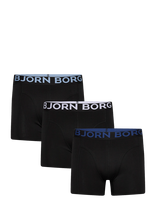 Björn Borg - Organic Cotton Stretch Boxer 3P - Bokseriai - Juoda