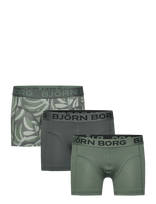 Björn Borg - Cotton Stretch Boxer 3P - Apatinių drabužių komplektas - Chaki spalva