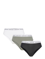 Björn Borg - Logo Highwaist Brief 3P - Sportinės kelnaitės - Marga / raštuota