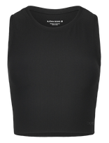 Björn Borg - Studio Ribbed Cropped Tank Top - Sportinė palaidinė be rankovių - Juoda