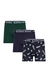 Björn Borg - Cotton Stretch 56 Boxer 3P - Bokseriai - Tamsiai mėlyna