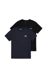 Alpha Industries - Basic T-Shirt Sl 2 Pack - Marškinėliai trumpomis rankovėmis - Mėlyna