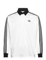 Adidas Originals - 3S Pl - Sportiniai polo marškinėliai ilgomis rankovėmis - Balta