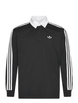 Adidas Originals - 3S Pl - Sportiniai polo marškinėliai ilgomis rankovėmis - Juoda