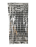 Joker - Foil Silver Backdrop Square Curtain 1X2M - Vaikų gimtadieniui - Sidabro