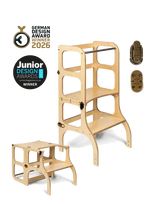 Ette Tete - Step'n'sit® Helper Tower - Table - Motorinių įgūdžių baldai - Ruda