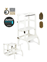 Ette Tete - Step'n'sit® Helper Tower - Table - Motorinių įgūdžių baldai - Balta