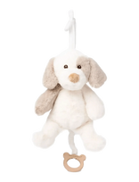 Teddykompaniet - Karo, Speldosa, Hund - Muzikinis pliušinis žaislas - Balta
