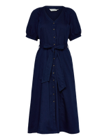 French Connection - Zaves Chambray Ss Dress - Iki kelių ir midi suknelės - Tamsiai mėlyna