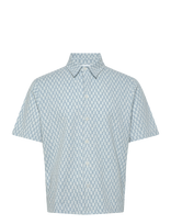 J. Lindeberg - Torpa Jacquard Shirt - Marškiniai trumpomis rankovėmis - Mėlyna