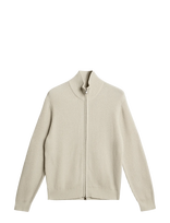 J. Lindeberg - Alexis Full Zip Cardigan - Megztinis su užtrauktuku - Smėlio