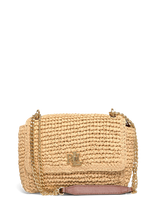 Lauren Ralph Lauren - Woven Straw Medium Sophee Bag - Rankinė per petį - Smėlio