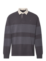 Timberland - Ls Striped Rugby Polo Blackened Pearl - Marškinėliai ilgomis rankovėmis - Pilka