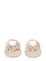 Liewood - Ember Printed Bib 2-Pack - Seilinukas be rankovių - Smėlio