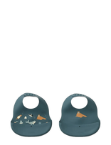 Liewood - Ember Printed Bib 2-Pack - Seilinukas be rankovių - Tamsiai mėlyna