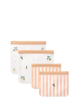 Liewood - Rebus Reusable Food Bags 4-Pack - Maisto maišelis - Marga / raštuota
