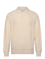 Jack & Jones - Jjspence Knit Polo Ls - Polo marškinėliai ilgomis rankovėmis - Kreminė spalva