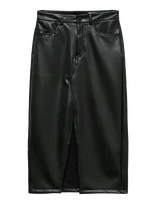 Vero Moda - Vmveri Hr Calf Pl Skirt Noos - Iki kelių ir midi sijonai - Juoda