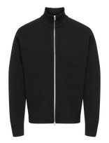 ONLY & SONS - Onsblake Ds High Neck Cardigan Knit Noos - Megztinis su užtrauktuku - Juoda