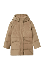 Name It - Nkfmedow03 Puffer Jacket Long Fo - Striukė - Smėlio