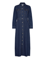 Vero Moda - Vmmolly Ls  Ank Denim Dress - Ilga suknelė - Mėlyna