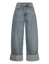 Monki - Peggy Low Rise Loose Baggy Leg Jeans - Platūs džinsai - Mėlyna