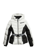 Superdry Sport - Luxe Belted Ski Padded Jacket - Sportinė slidinėjimo striukė - Balta
