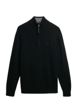 Superdry - Wool Blend Half Zip Jumper - Megztinis su užtrauktuku - Juoda